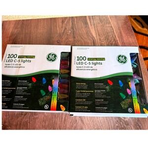 2 Boxes of GE LED C-5 Multicolor Lights – 100 Count Each! ✨
